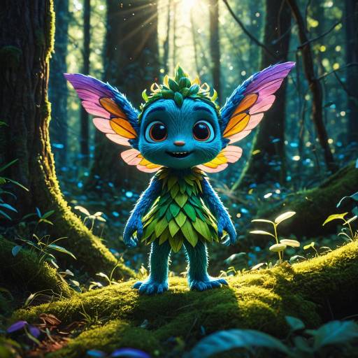 Pixar-Style Forest Sprite in Enchanted Forest