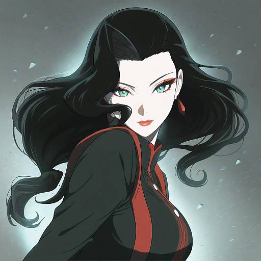 Illustration of Asami sato, avatar legends in the style of Bokoboko (pandagapanda1)