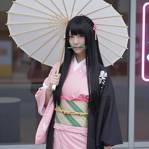 Elegant Asian Woman in Urban Setting