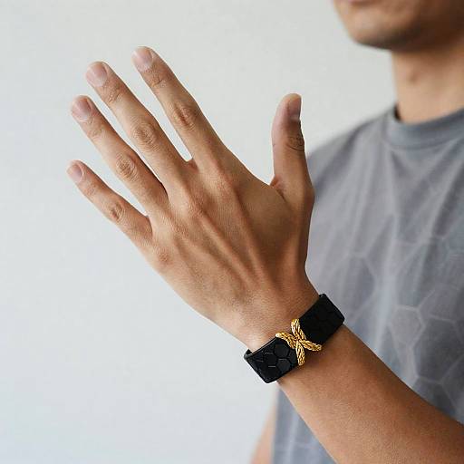 Stylish Hand with Hexagon Wristband