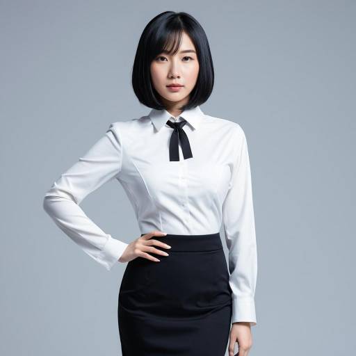 Asian Woman in Elegant Professional Outfit