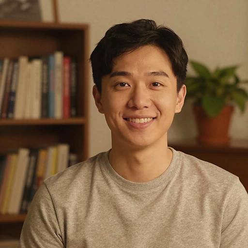 Cozy Indoor Selfie with Warm Lighting