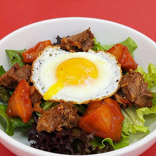 Vibrant Salad with Sunny-Side-Up Egg