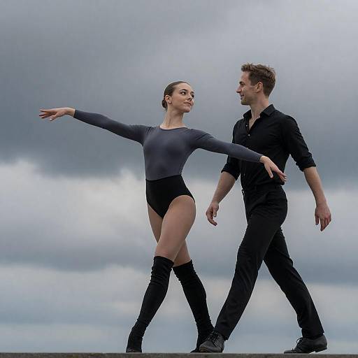 Contemporary Dance Duo Outdoors