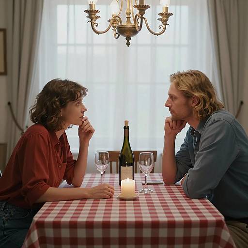 Intimate Dinner Scene with Couple