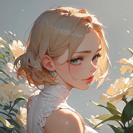 Anime Style Solo Girl Portrait