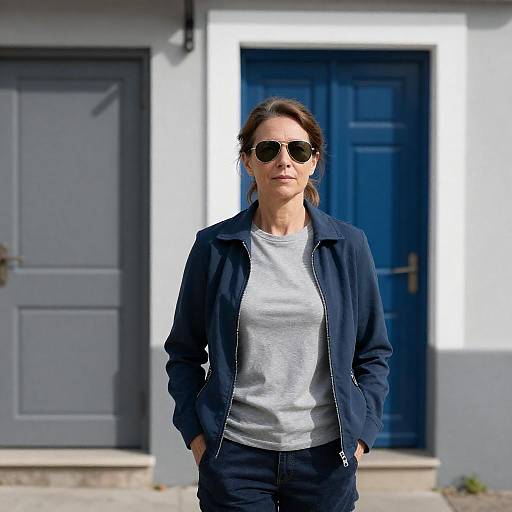 Casual Portrait of a Middle-Aged Woman