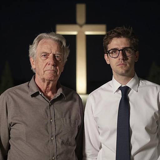 Nighttime Portrait of Two Men