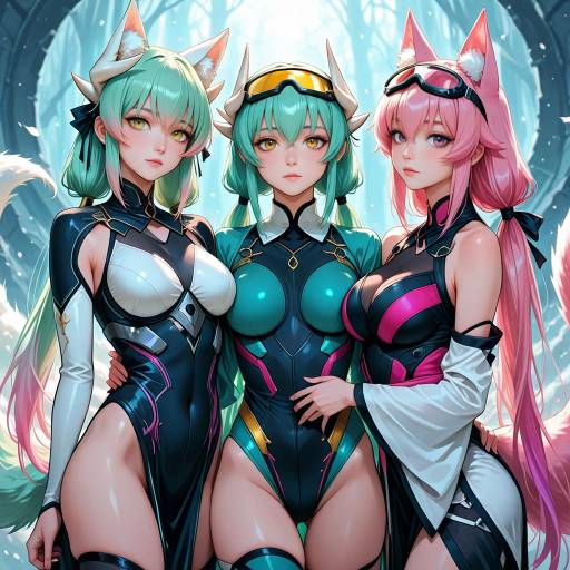 Charming Anime Girls with Animal Features