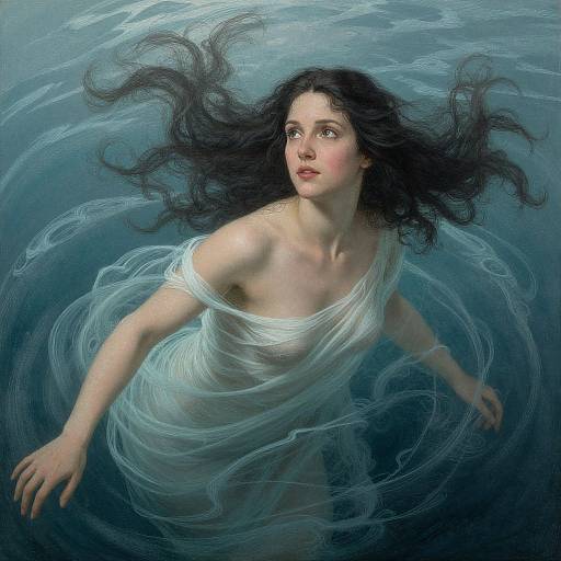 Ethereal Woman in Mythic Water