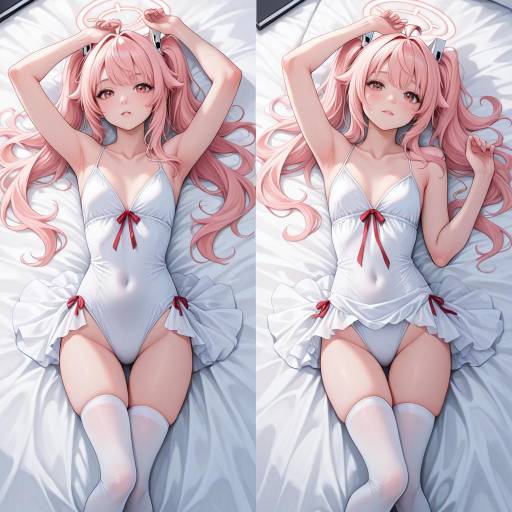 Serene Natsu with Pink Hair and Halo