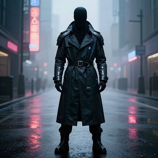 Dystopian Sci-Fi Armored Trench Coat