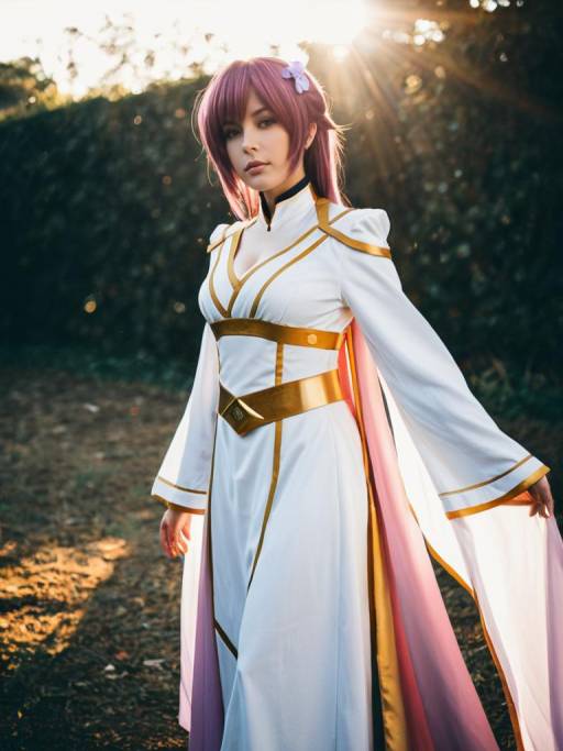 Cosplay Woman in Lacus Clyne Costume