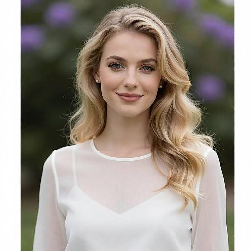 Soft Outdoor Portrait of a Smiling Woman