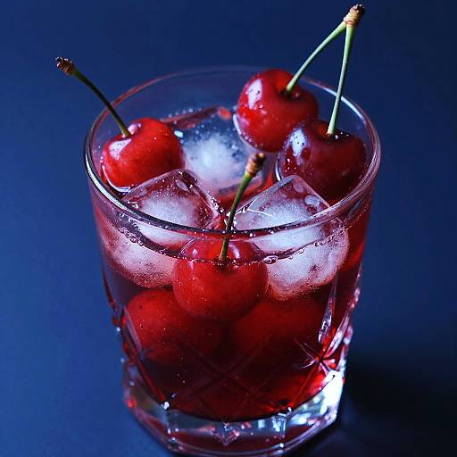 Vibrant Crystal Glass with Cherries
