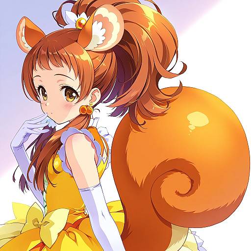 Illustration of Arisugawa himari, kirakira precure a la mode in the style of Carnelian