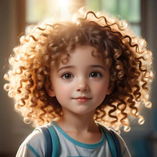 Child with Curly Hair in Morning Light Child with Curly Hair in Morning Light