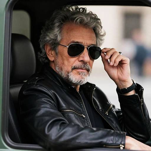 Stylish Elderly Man in Aviators