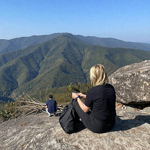 Portrait of a Woman in Mountainous Landscape