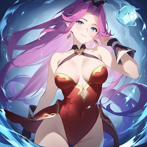 Illustration of Angela (seiken densetsu 3), seiken densetsu in the style of Nanahara fuyuki