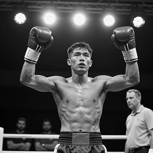 Dramatic Black-and-White Boxer Portrait