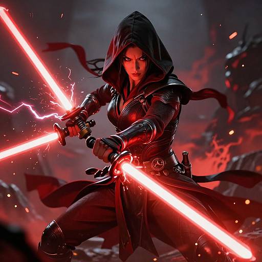 Fierce Female Sith Warrior Battle