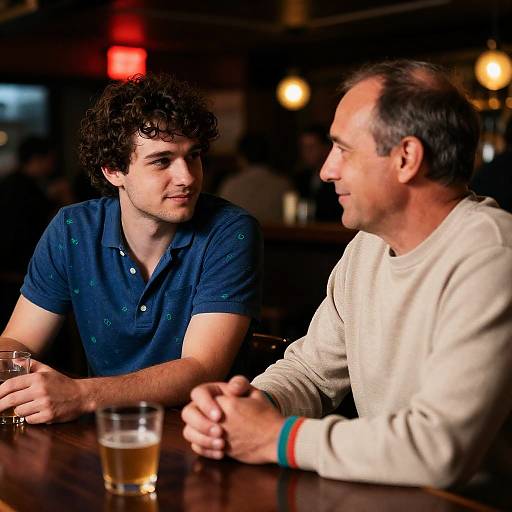Heartwarming Bar Scene Between Two Men