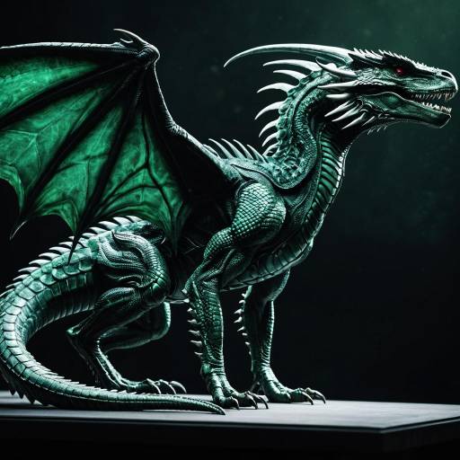 Emerald Celestial Wyvern Sculpture Emerald Celestial Wyvern Sculpture