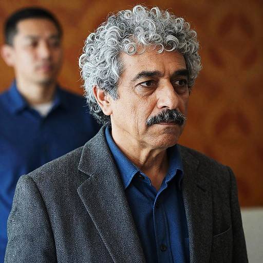 Middle-Aged Man in Herringbone Jacket