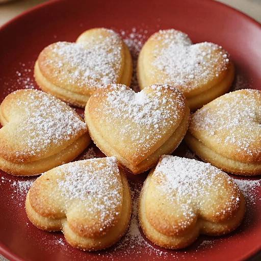Heart-Shaped Sugar Cookies Close-Up