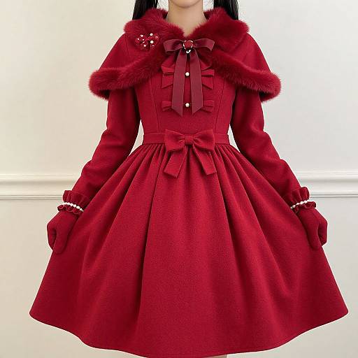 Classic Red Lolita Outfit Showcase