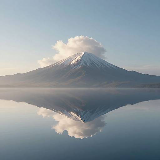 Ethereal Celestial Mountain Reflection