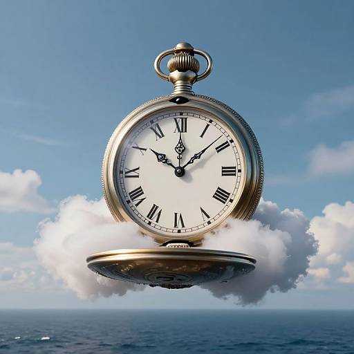 Eternal Pocket Watch Between Sky and Sea