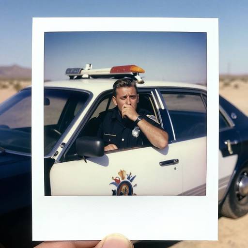 Vintage 1960s Area 51 Police Photo