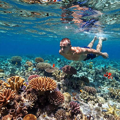 Young Diver Exploring Coral Reefs