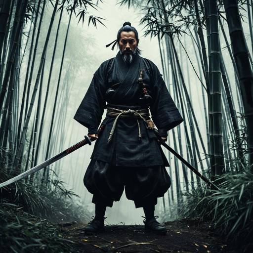 Wandering Ronin in Bamboo Forest