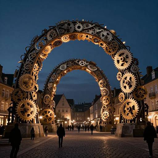 Clockwork Tentacles Over Town Square