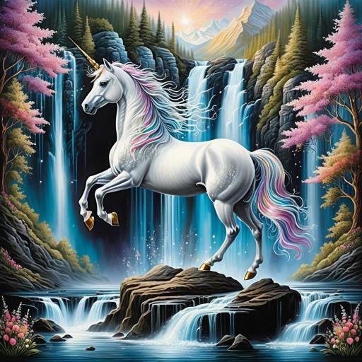 Ethereal Unicorn by Sparkling Waterfall Ethereal Unicorn by Sparkling Waterfall