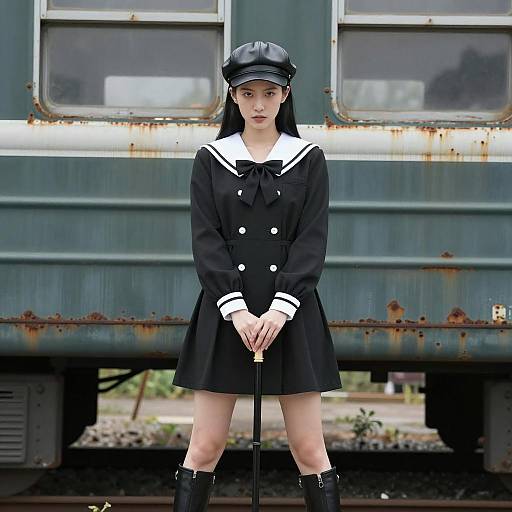 Stylish East Asian Woman by Vintage Train