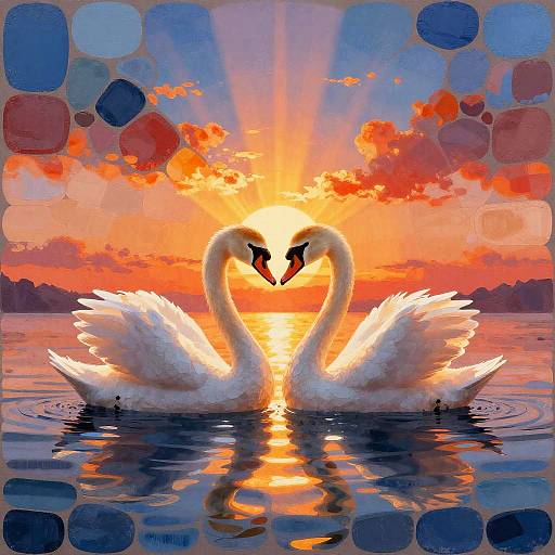 Vibrant Symbolic Mosaic of Joy and Hope