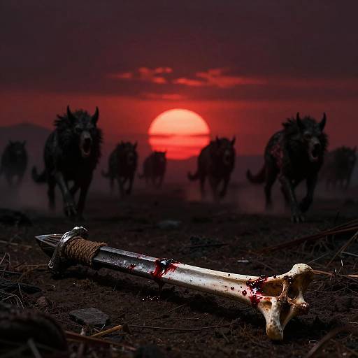 Gnoll Pack at Crimson Sunset