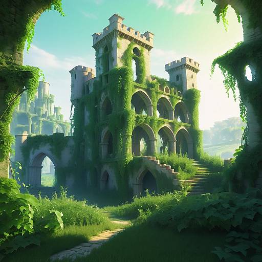 Ancient Overgrown Ruined Castle