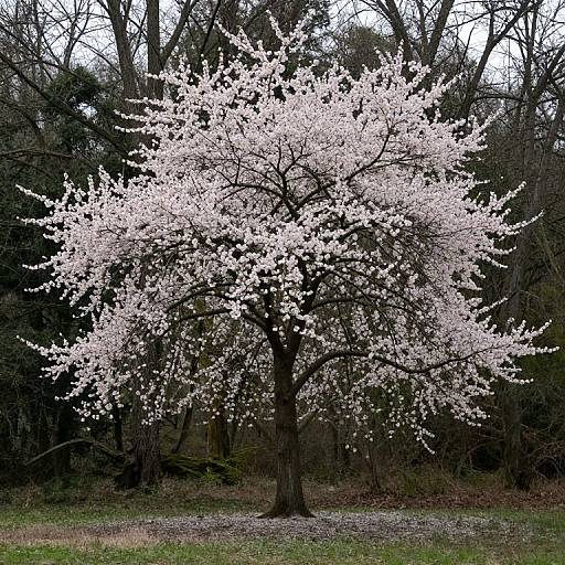 Gravity-Defying Blossoms in Woodland