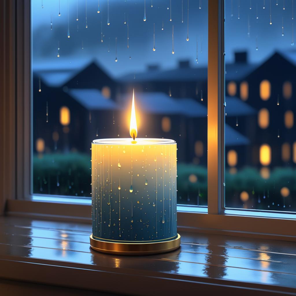 Resilient Candle on Stormy Night