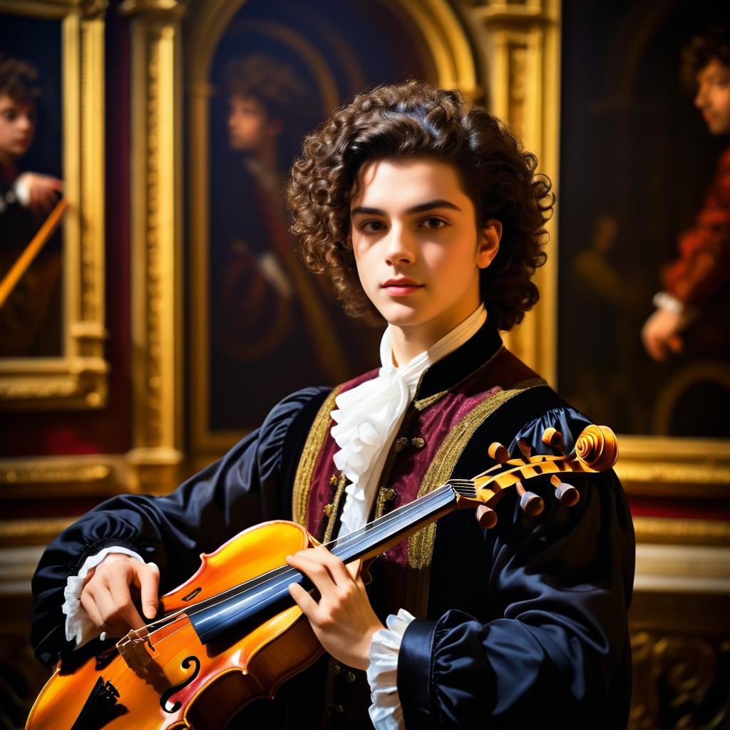 Baroque Portrait of a Young Musician