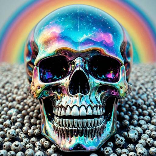 Surreal Psychedelic Crystal Skull Art