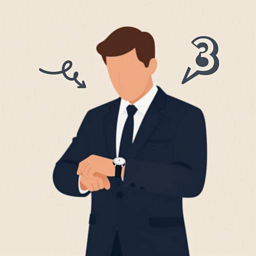 Elegant Flat Design Lawyer Checking Time