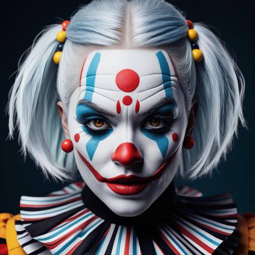 Playful Horror Clown Aesthetic Portrait Playful Horror Clown Aesthetic Portrait