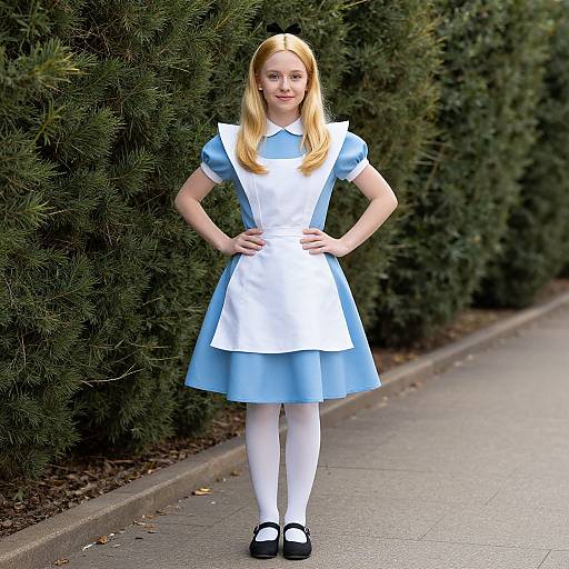 Jabberwocky Alice Costume on Sidewalk