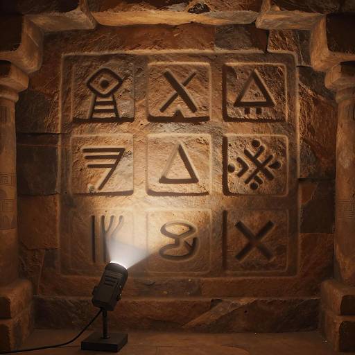 Maya Temple Wall with Ancient Symbols